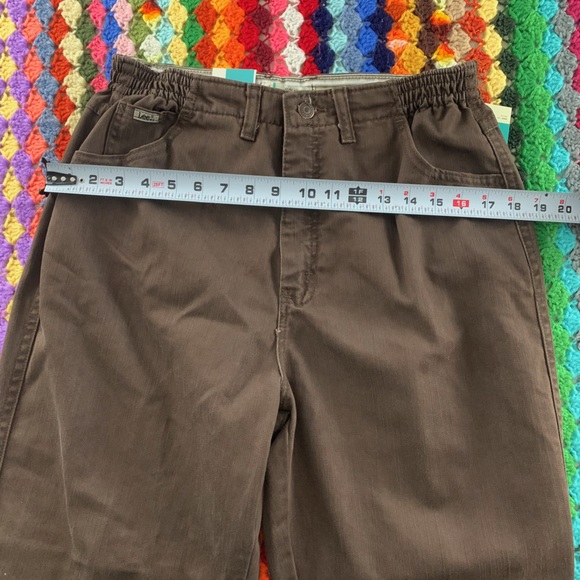 Vintage Deadstock 90s Lee Chocolate Tapered Relaxed Elastic Waist Jeans … - Picture 13 of 15